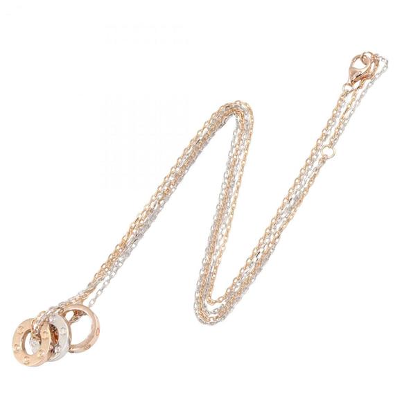 Cartier Love Three Hoop Necklace (3PD) in 18K Pink Gold (Pink Gold) or White ... - Picture 2 of 8